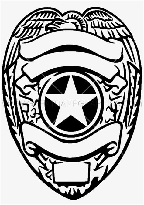 Silver Police Badge - Police Shield Line Drawing - Free Transparent PNG ...