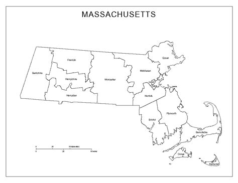 Massachusetts Labeled Map