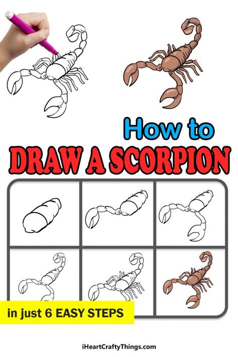 Scorpion Drawing - How To Draw A Scorpion Step By Step