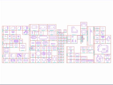 Furniture library in AutoCAD | Download CAD free (360.88 KB) | Bibliocad