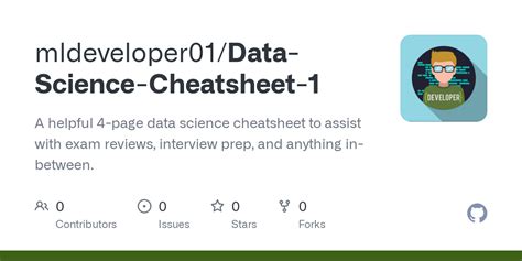 GitHub - mldeveloper01/Data-Science-Cheatsheet-1: A helpful 4-page data science cheatsheet to ...