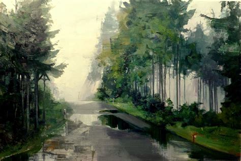 tai Shan Schierenberg - Black Forest Road | Landscape paintings, City painting