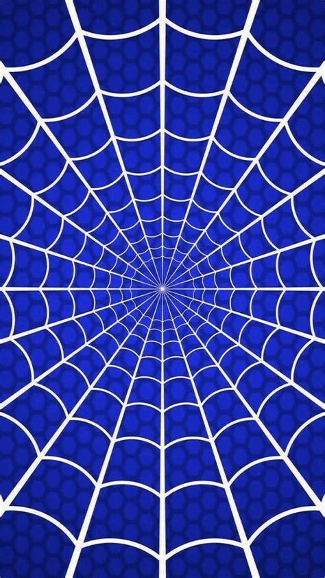 Spiderman Phone Wallpaper | Blue and White Spider Web Background