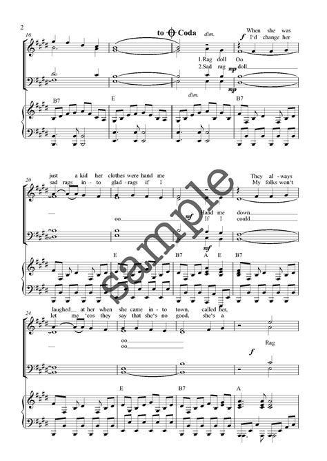 Rag Doll - SATB - Alan Simmons Music - Choral Sheet Music for Choirs ...