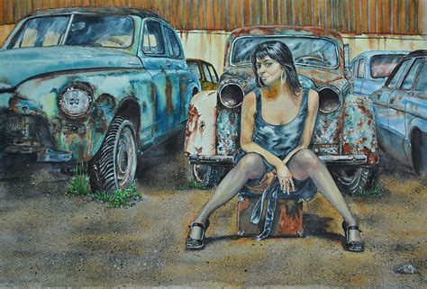 A Junk-car Named Desire Painting by Don Whitson