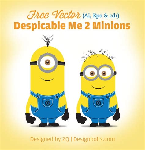 Despicable Me 2 Minions Vector Ai, Eps & Cdr