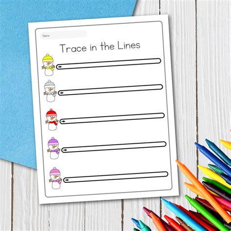 Free Printable Horizontal Lines Tracing Worksheets