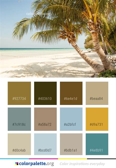 Caribbean Tropics Palm Tree Color Palette | colorpalette.org