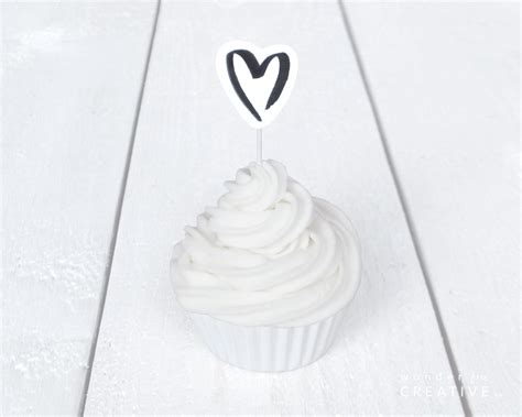 PRINTABLE Cupcake Toppers Heart Cupcake Topper Valentines - Etsy Canada ...