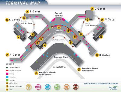 Seattle Airport Car Rental Map - Draw A Topographic Map