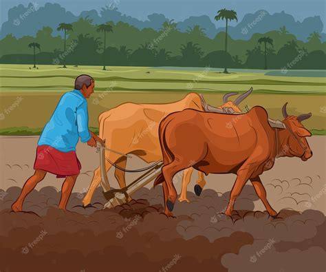 Free indian farmer ploughing, Download Free indian farmer ploughing png ...