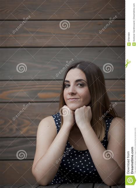 Lonely Woman Sitting in the Wooden Coffee Shop Stock Photo - Image of female, love: 97941664