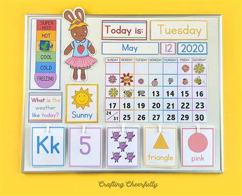 Preschool Learning Calendar Cards! - Crafting Cheerfully