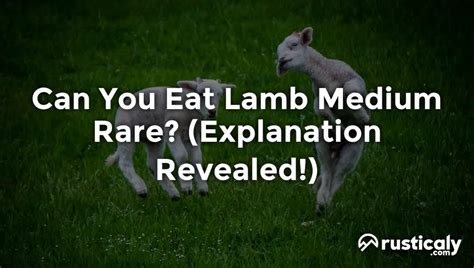 Can You Eat Lamb Medium Rare? (Explanation Revealed!)