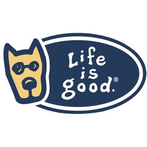 life-is-good-black-and-white-oval-decal-with-jake-2.gif (570×570) | Outdoor stickers, Life is ...