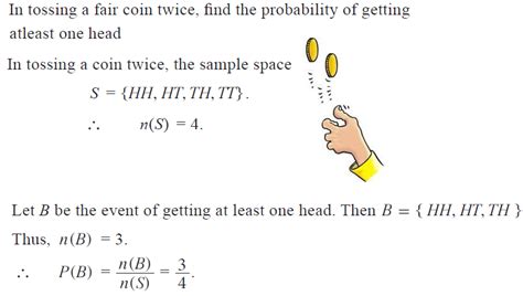 OMTEX CLASSES: In tossing a fair coin twice, find the probability of ...