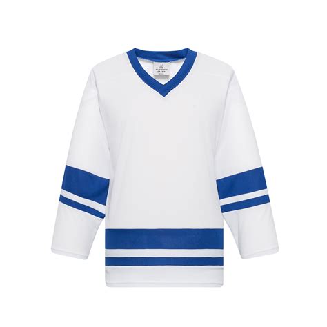 H400-207 White/Royal Blank hockey Practice Jerseys