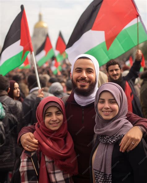 Premium Photo | Genuine Smiles The Palestinian Family Celebrates ...