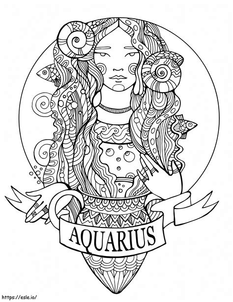 Fantasy Aquarius coloring page