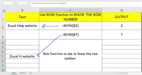 ROW Function In Excel - Excel-Help