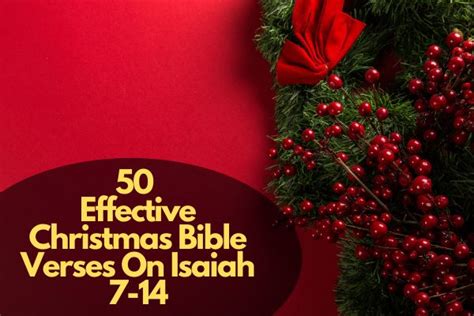 50 Effective Christmas Bible Verses On Isaiah 7-14