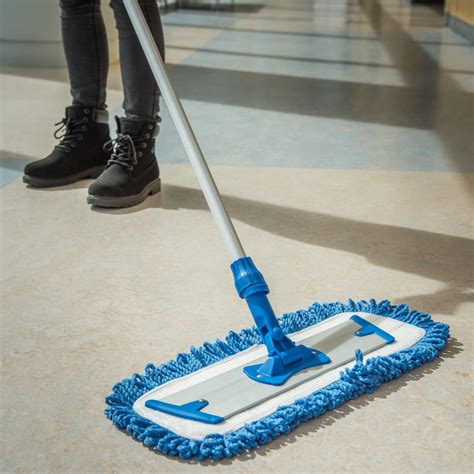 Blue Microfiber Mops, For Floor Cleaning, Magica Facility Management ...