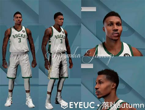 NBA 2K22 Brandon Jennings Cyberface (Retro Bucks Version)