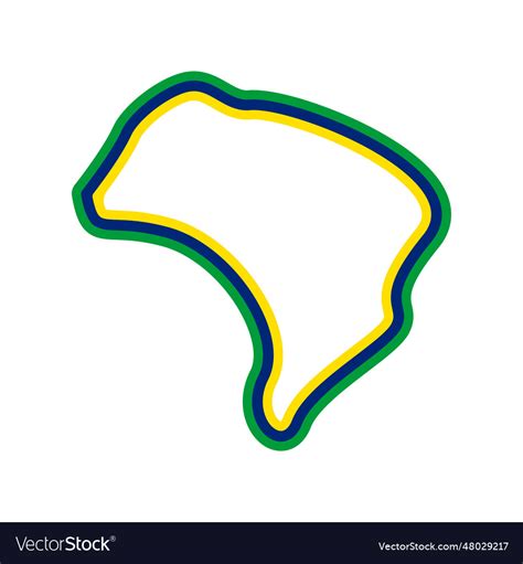 Brazil map icon Royalty Free Vector Image - VectorStock