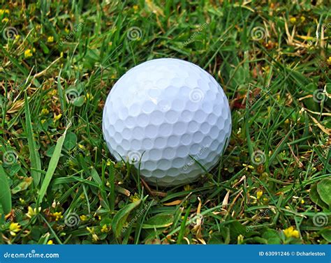 Golf Ball (close up) stock photo. Image of birdie, blank - 63091246