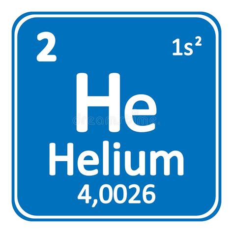 The Periodic Table Element Helium.Vector. Stock Vector - Illustration ...