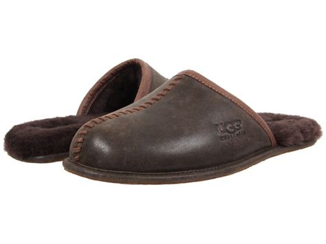 UGG – Scuff Deco (Stout Leather) Men’s Slippers - Slippers.com - Shop Comfy