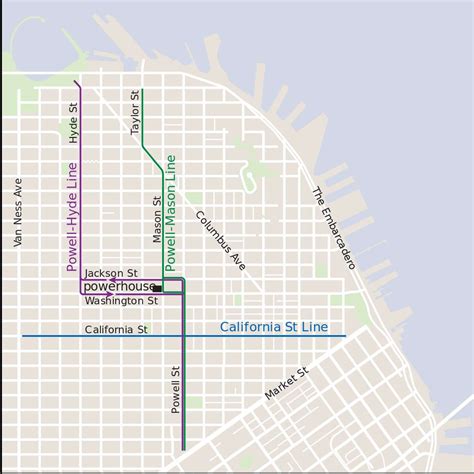 Printable San Francisco Cable Car Map