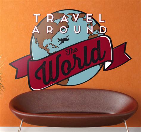 Travel Around the World Wall Sticker - TenStickers