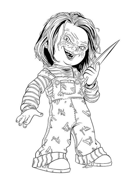Incrível Chucky para colorir, imprimir e desenhar - Coloringlib.Com
