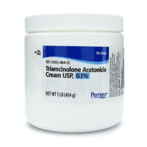 Triamcinolone Acetonide, 0.10%, Cream, 454gm (16oz) Jar Each | McGuff Medical Products