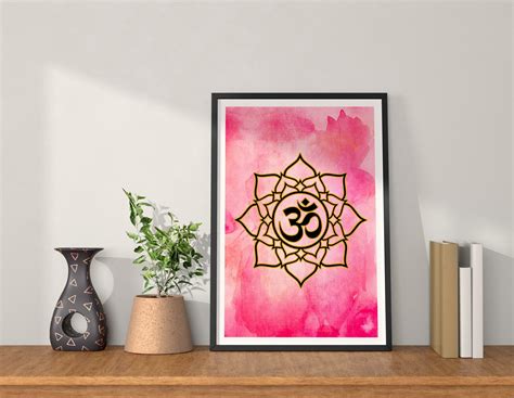 Sanskrit Om Om wall art Hindu. Hinduism Mandala Om decor | Etsy