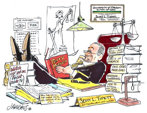 Attorney-At-Law Cartoon | Funny Gift for Attorney-at-law