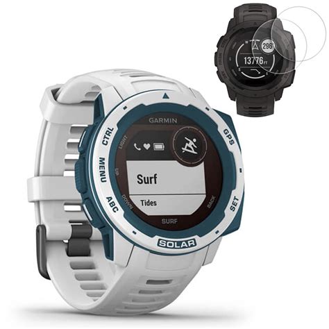 Garmin Instinct Solar GPS Smartwatch Surf Edition (010-02293-18) w/ 2x ...