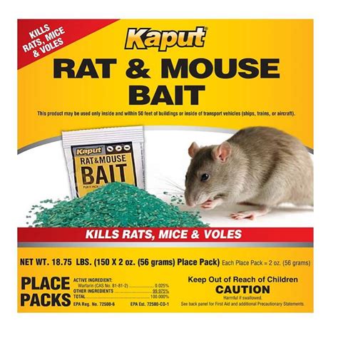 Kaput Rat, Mouse, Vole Bait Vole Control, 59% OFF