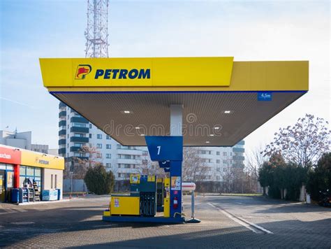 Petrom Gas and Fuel Station in Bucharest. Petrom is Oil Company Part of Austria S OMV Editorial ...