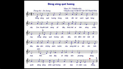 DÒNG SÔNG QUÊ HƯƠNG (Old French Song - P. I. Tchaikovsky) đệm piano ...