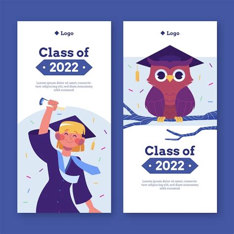 Free Vector | Vertical banner template for graduation celebration