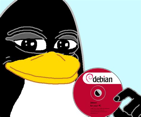 Smug Tux: Debian Edition | Linux | Know Your Meme