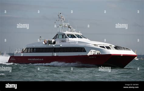 Red funnel redjet red jet ferry catamaran ampics hi-res stock ...