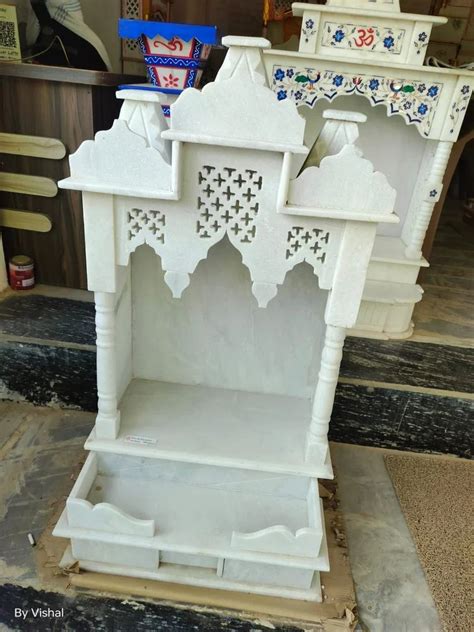 carved White Ram mandir design plain mandir, For Religious, Size ...