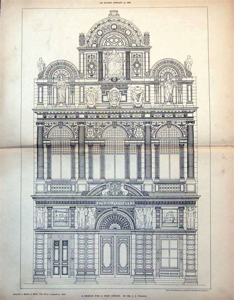 A Design For A Post Office - The Builder February 1888(1200×1542 ...