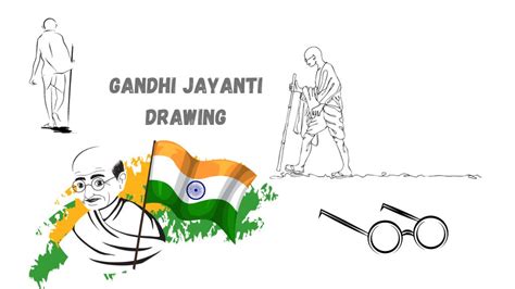 Celebrating Gandhi Jayanti Through Art: Gandhi Jayanti Drawing