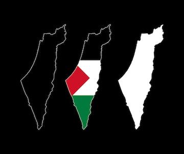 Premium Vector | Vector palestine national flag map illustration of ...