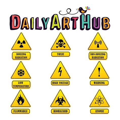 Laboratory Warning Signs Clip Art Set – Daily Art Hub – Free Clip Art ...