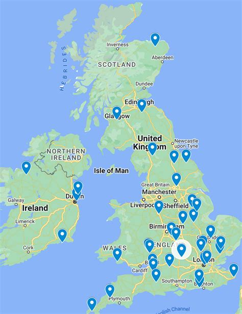 Map of Knights Templar Sites